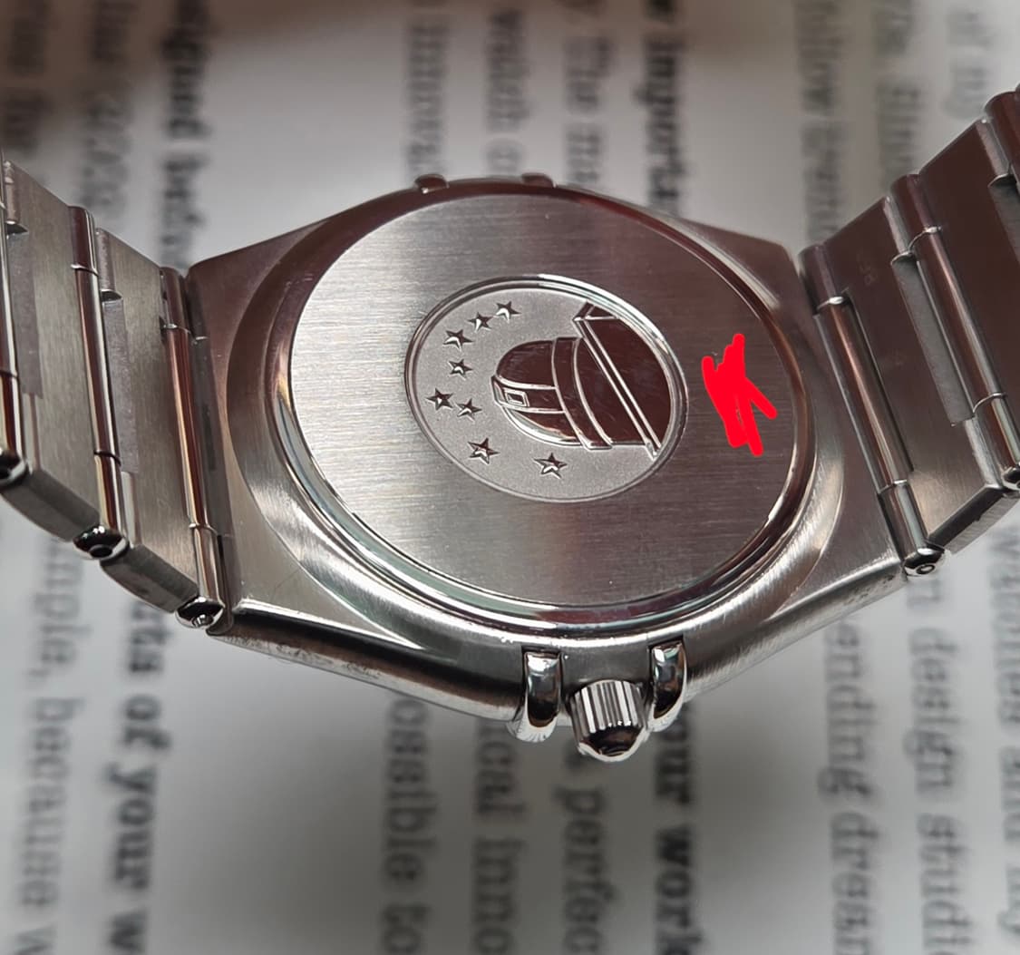 오메가 컨스틸레이션 별로고 격자 블랙판 쿼츠 브레이슬릿 ver. 상품이미지7