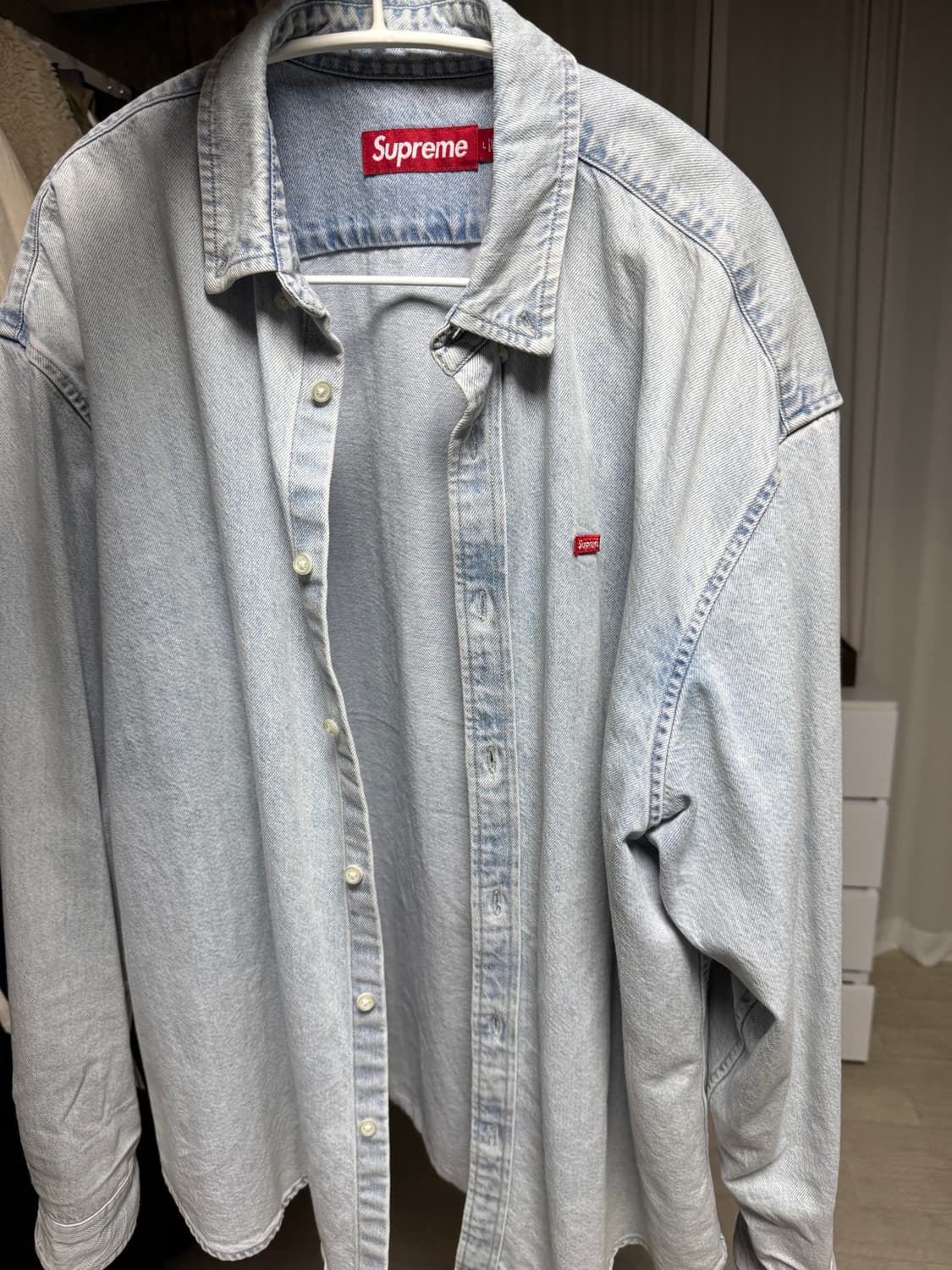 슈프림 데님셔츠 L 연청 상품이미지1