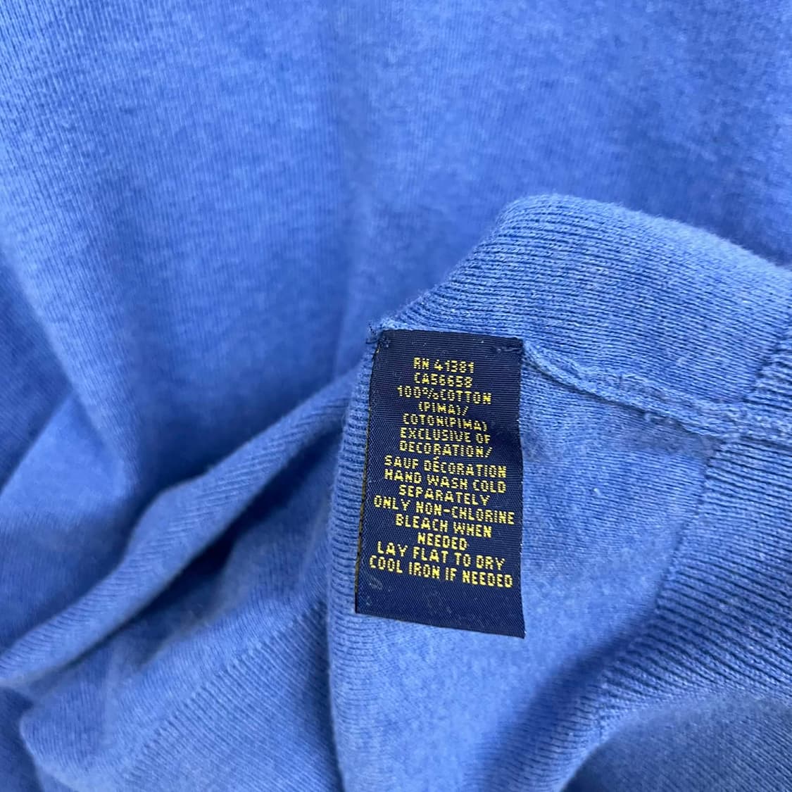 폴로 랄프로렌 피마코튼 브이넥 니트(S) 상품이미지8