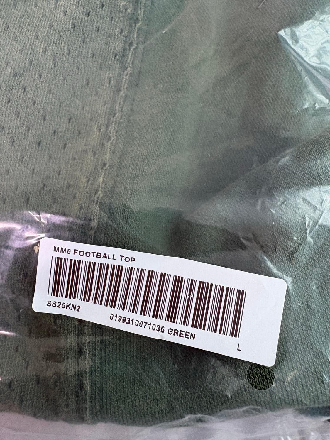 슈프림 x MM6 메종 마르지엘라 코튼 풋볼 저지 그린 상품이미지4