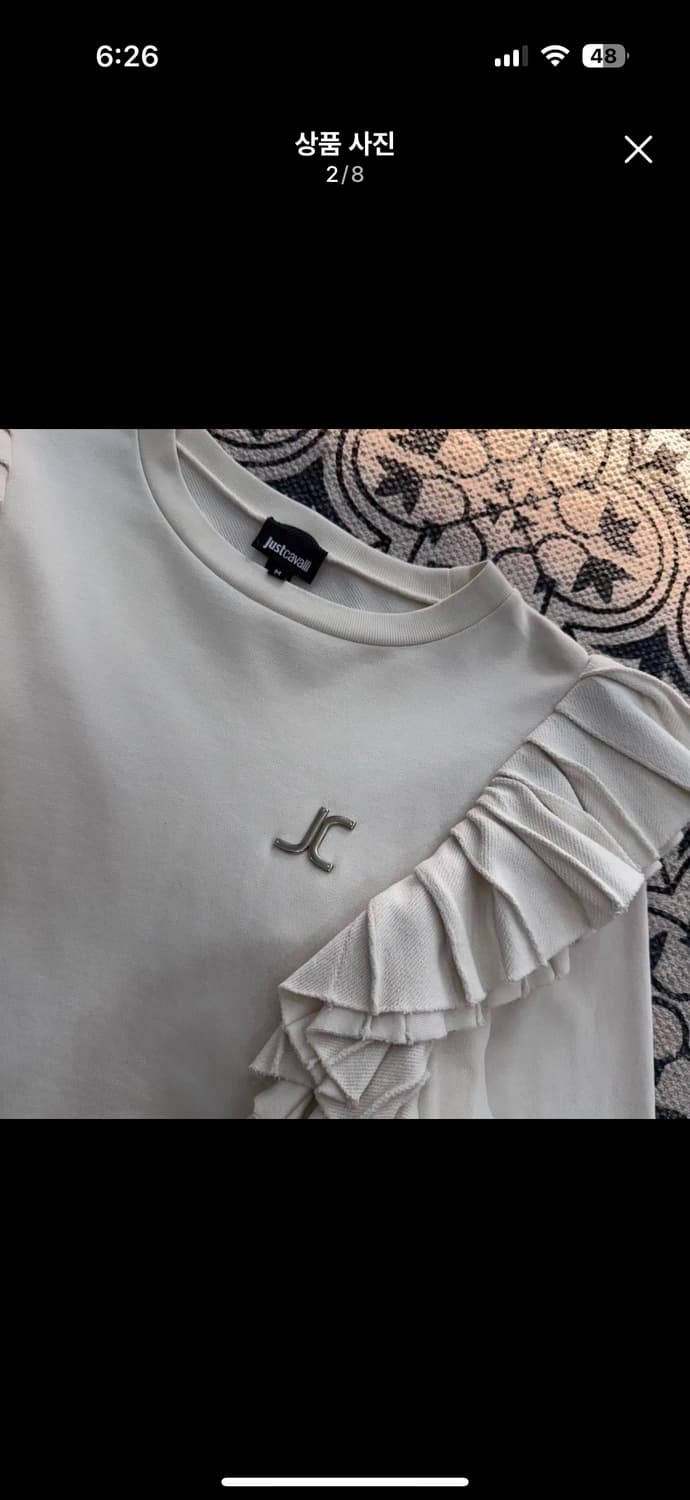 justcavalli 저스트가발리 러플 스웨트 상품이미지1