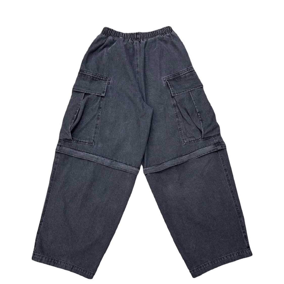 글래머 카고 와이드 데님 스판 투웨이 카고팬츠 F 상품이미지9