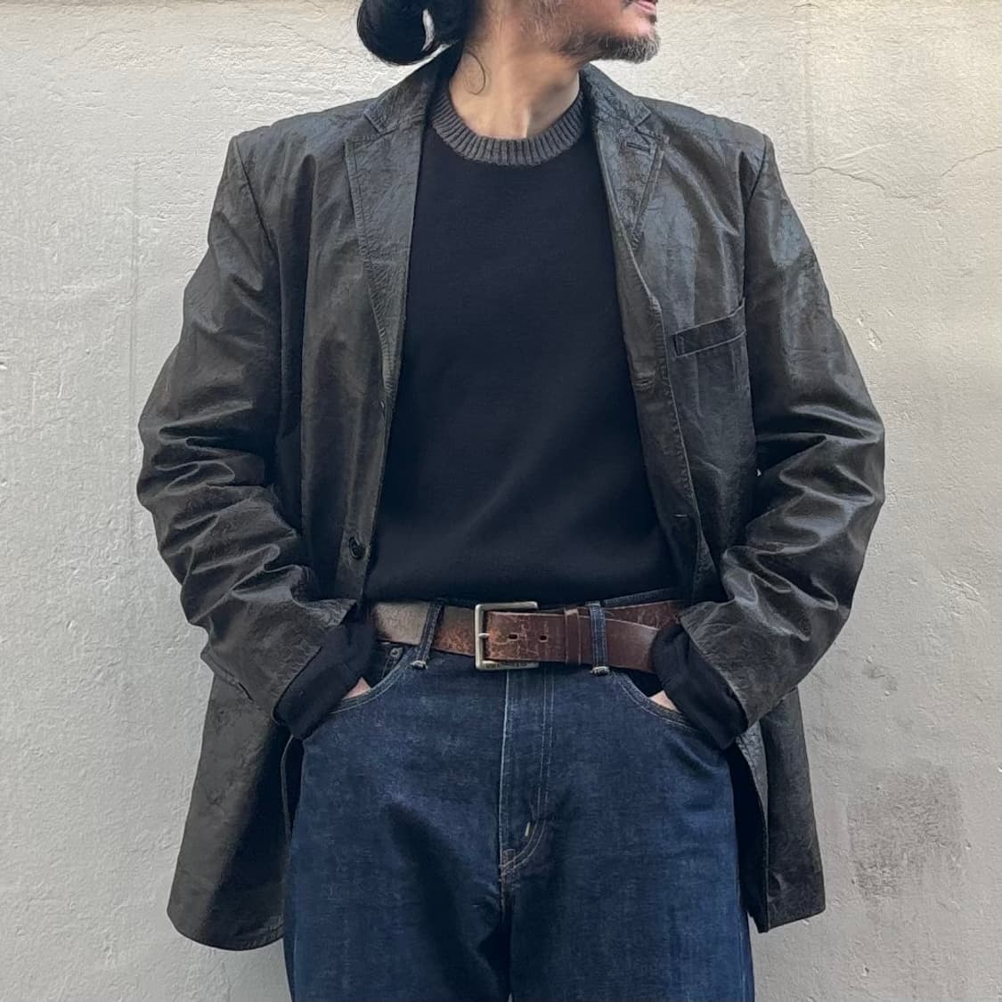 꼼샤이즘 레더 자켓 상품이미지9