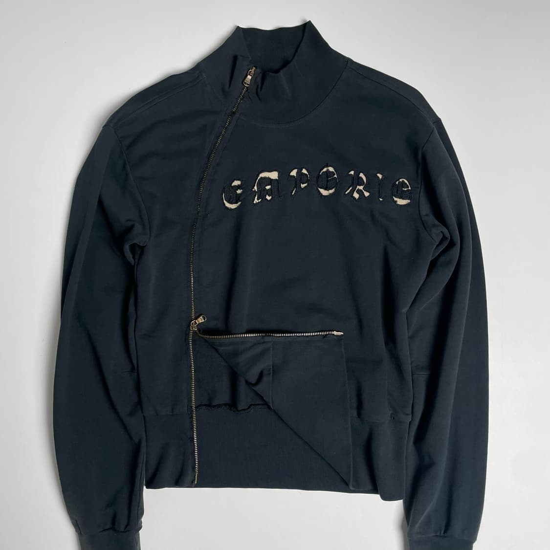 Emporio armani 코튼 져지 레터링 집업 자켓 상품이미지2