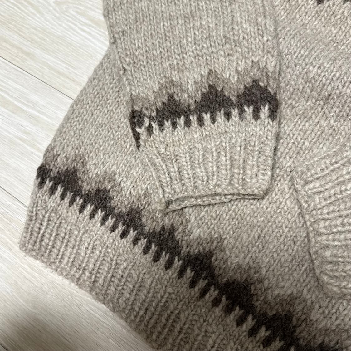 노르딕 패턴 핸드메이드 헤비울 니트 (멍텅구리 니트) 상품이미지3