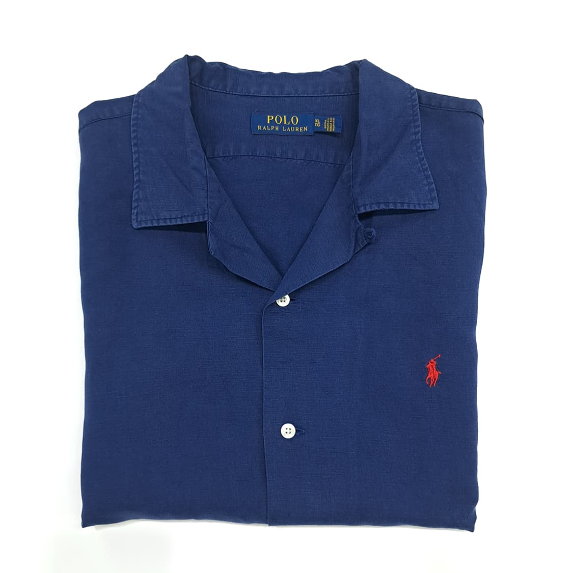 Co477 XL 폴로 랄프로렌 네이비 린넨 라이오셀 코튼 반팔 셔츠 남방 상품이미지8
