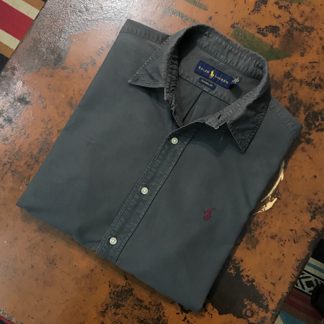 폴로랄프로렌 차콜 그레이 옥스포드 셔츠 남성 105 사이즈 상품이미지1