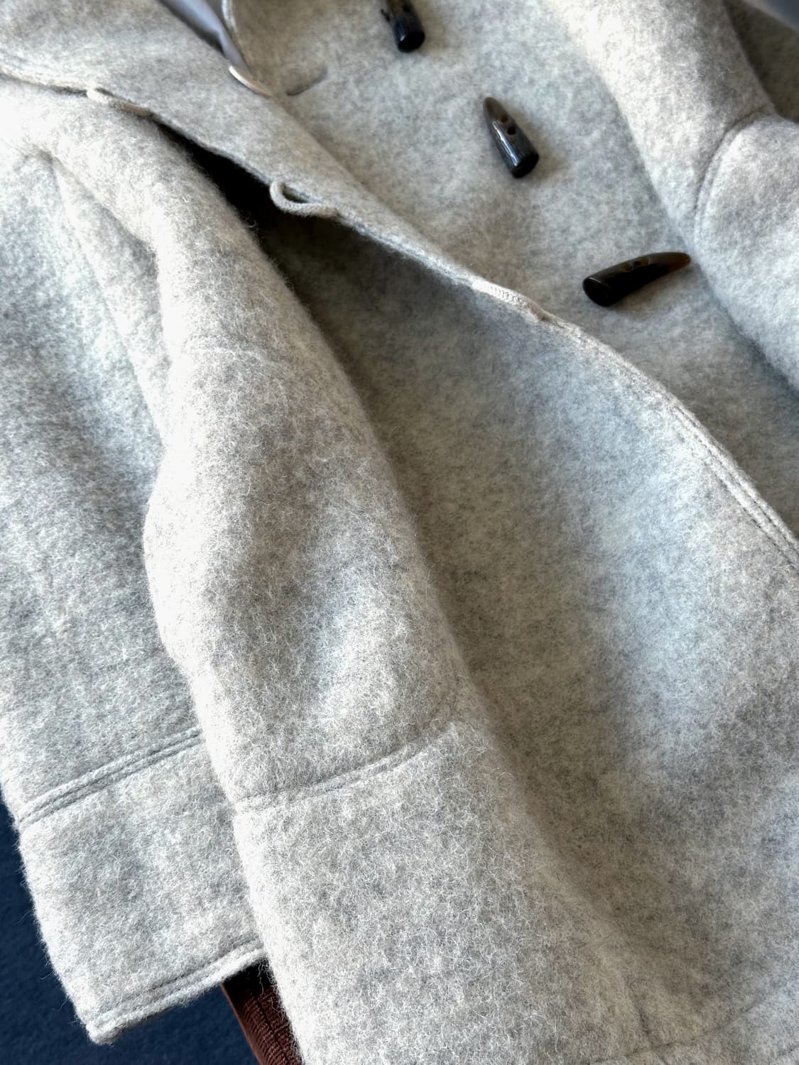 Smudge felted wool hooded duffle coat 상품이미지3