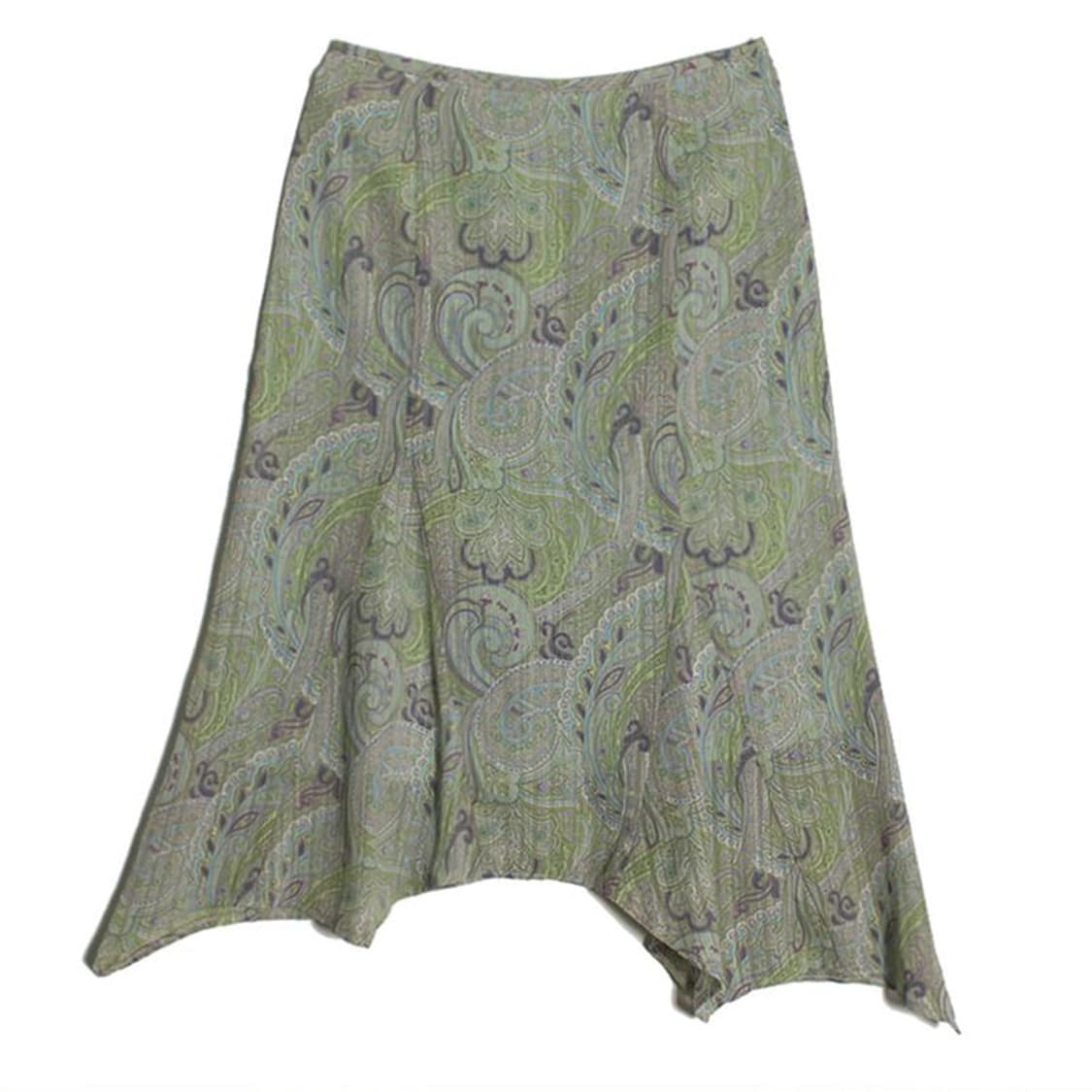 민트 쉬폰 페이즐리 스커트 상품이미지1