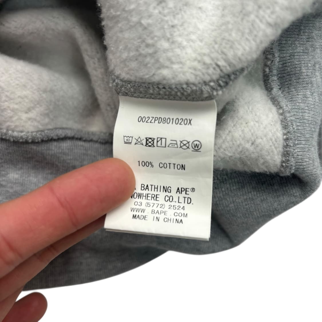 베이프 베이비 마일로 모노그램 풀 오버 후드집업 L 상품이미지9