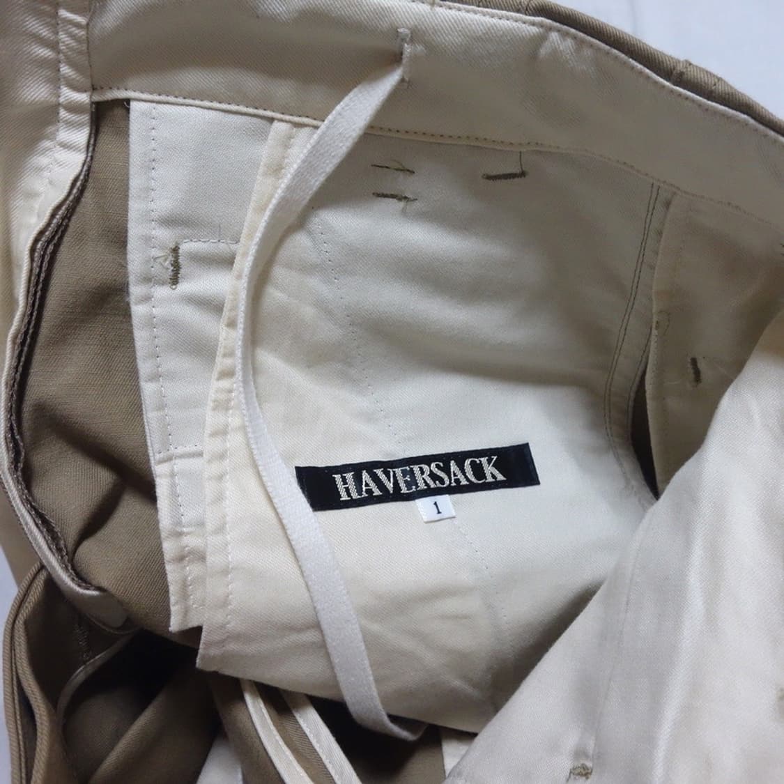 (31)HAVERSACK M41하버색 셀비지 트윌 와이드 베이지 트라우저 상품이미지6