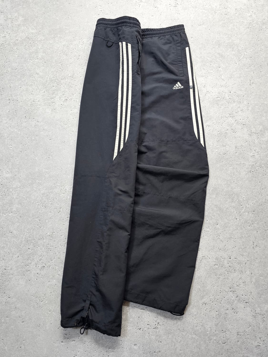 아디다스 삼선 딥차콜 트랙팬츠 바람막이 와이드 바지 상품이미지1