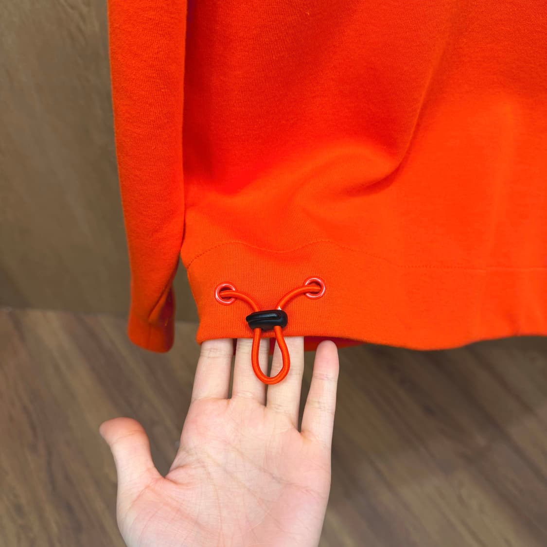 도나카란 뉴욕 하프 집업 스웻 셔츠 스트링 디테일 오렌지 상품이미지6