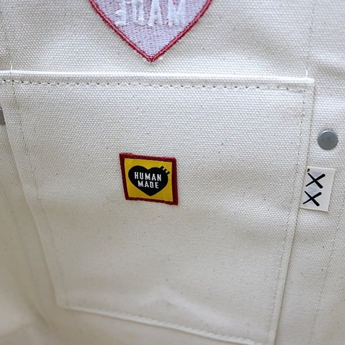 휴먼 메이드 X 카우스 카우스 메이드 토트백 라지 아이보리 상품이미지7