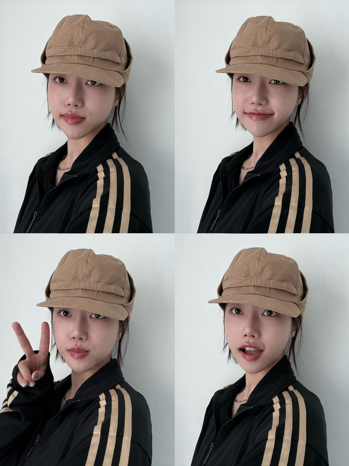 폴로 베이지 체크 이어플랩 상품이미지4