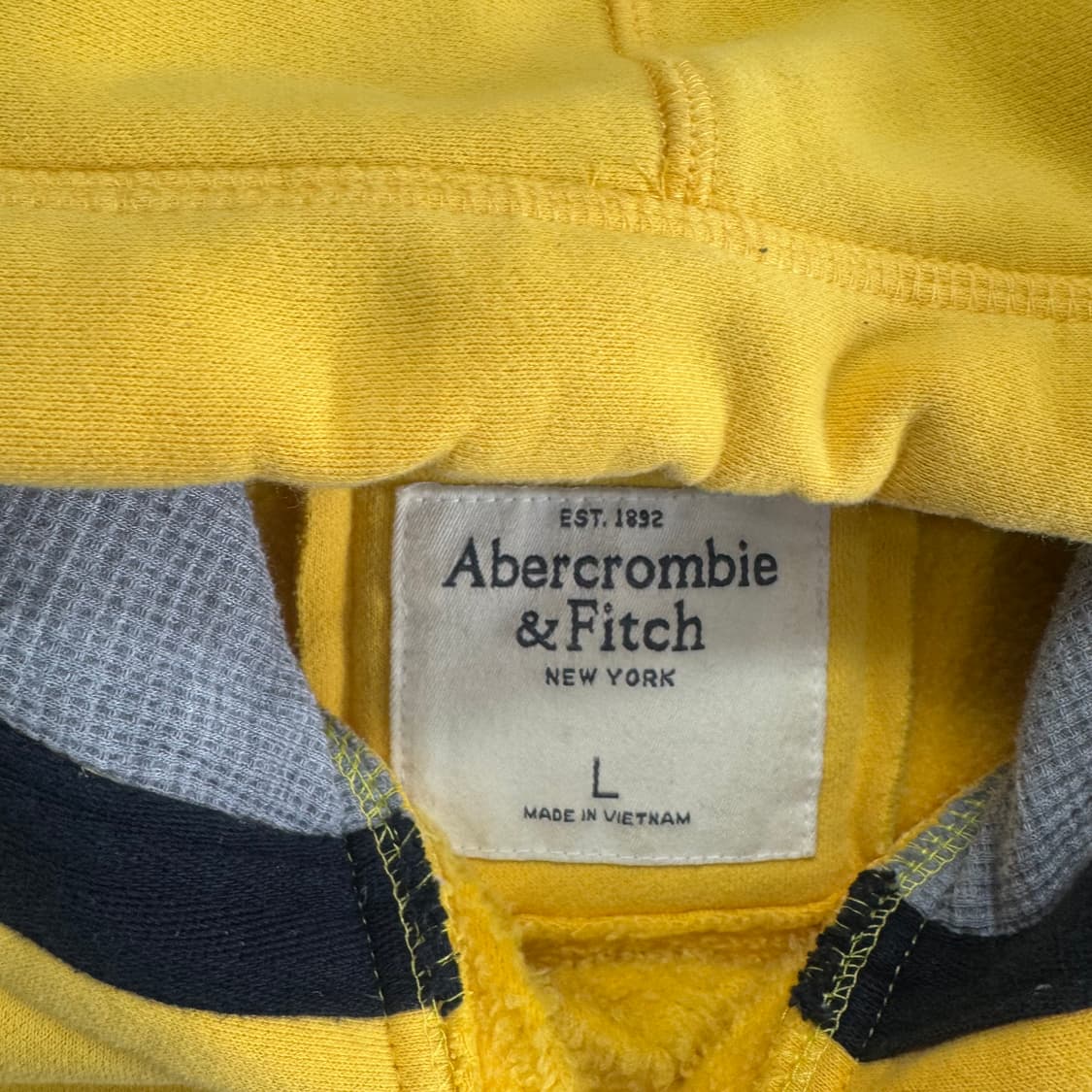 Abercrombie 아베크롬비 스펠아웃로고 옐로우 후드티  상품이미지6