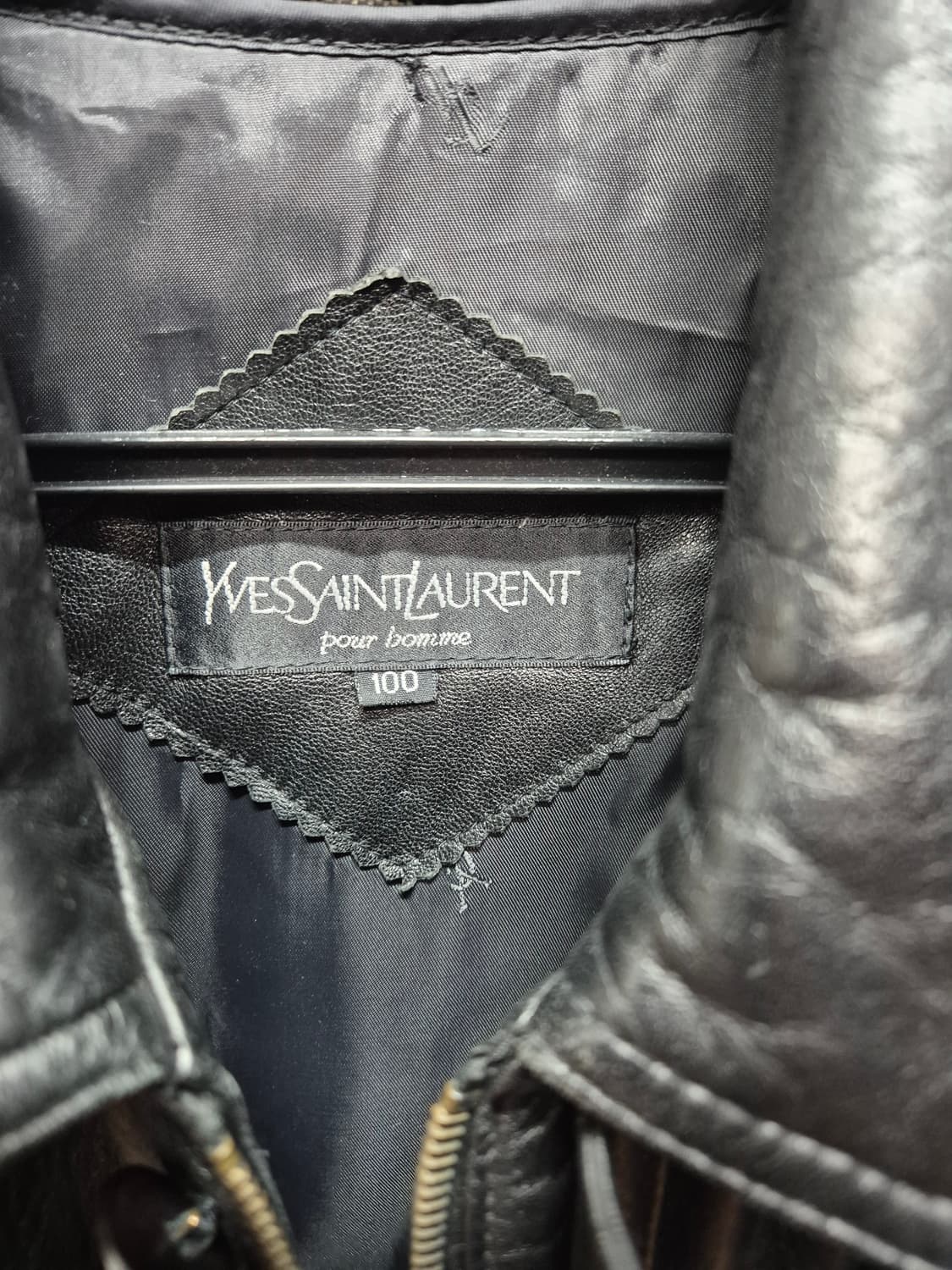 입생로랑 가죽자켓 겨울착용안감있음 상품이미지5