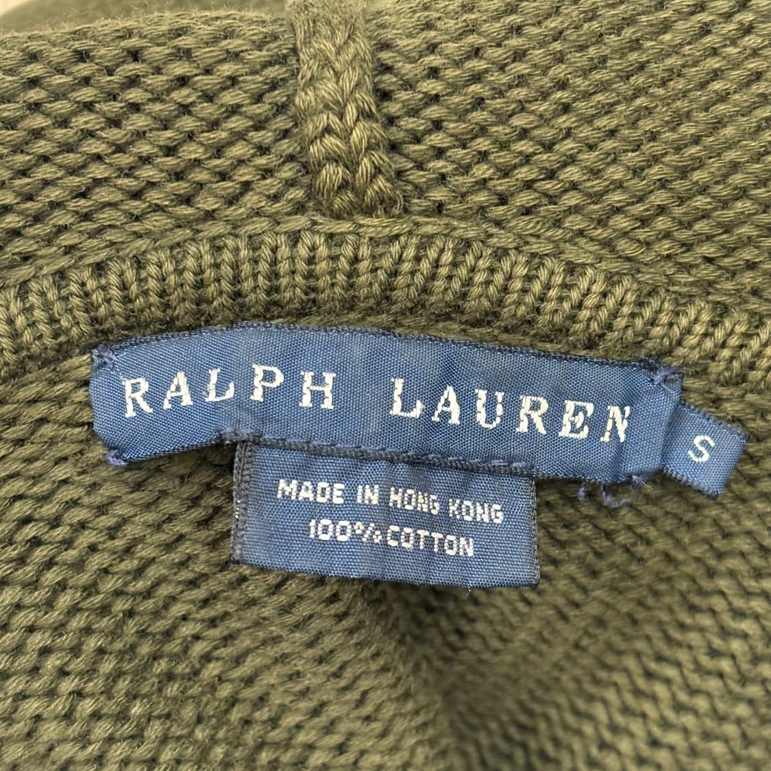 S 랄프로렌 카키 코튼 니트집업 상품이미지4