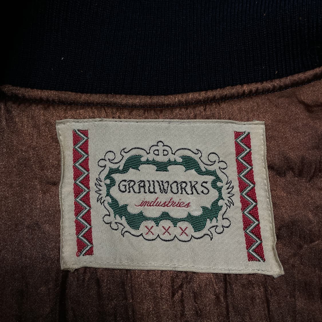 90s GRAUWORKS 자수 워크자켓 올드스쿨 점퍼 L XL 상품이미지5