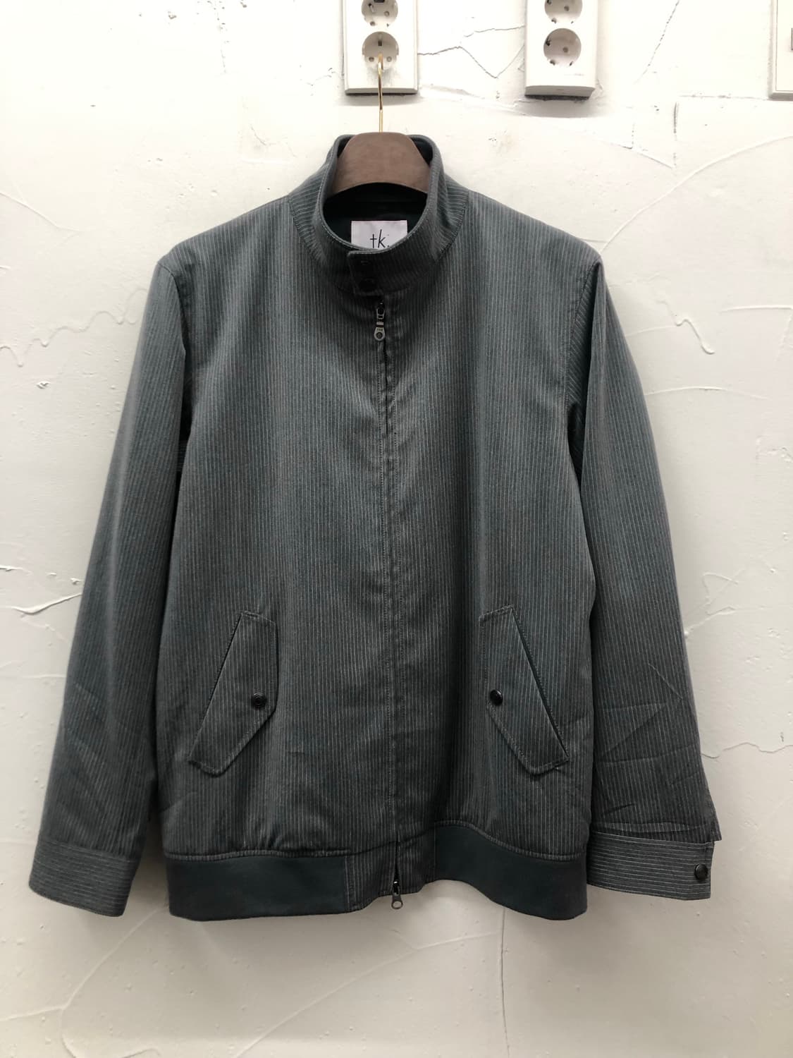 타케오 키쿠치 스트라이프 해링턴 자켓 상품이미지1