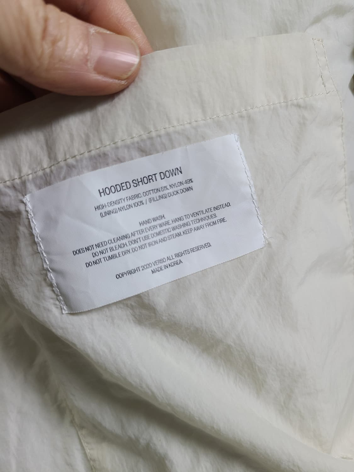 베르소 덕다운 푸퍼 숏패딩 상품이미지7