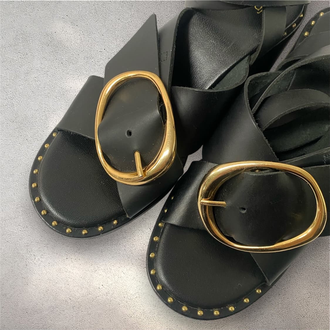 [230] Maje 가죽 골드 버클 스트랩 샌들 (No.545) 상품이미지7