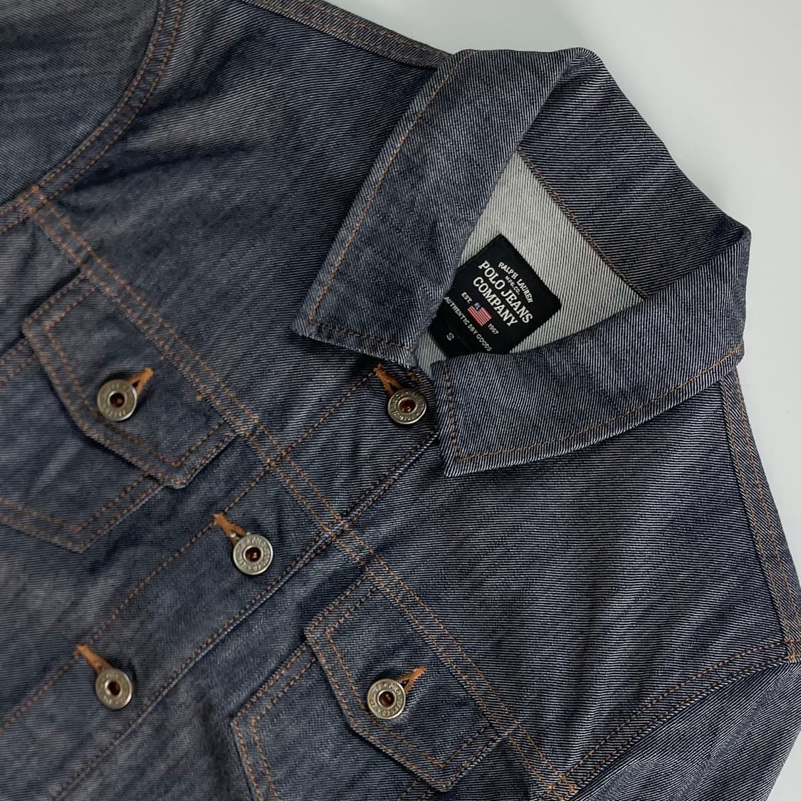 Polo jeans 폴로 진스 우먼스 성조기 스티치 데님 트러커자켓 상품이미지3