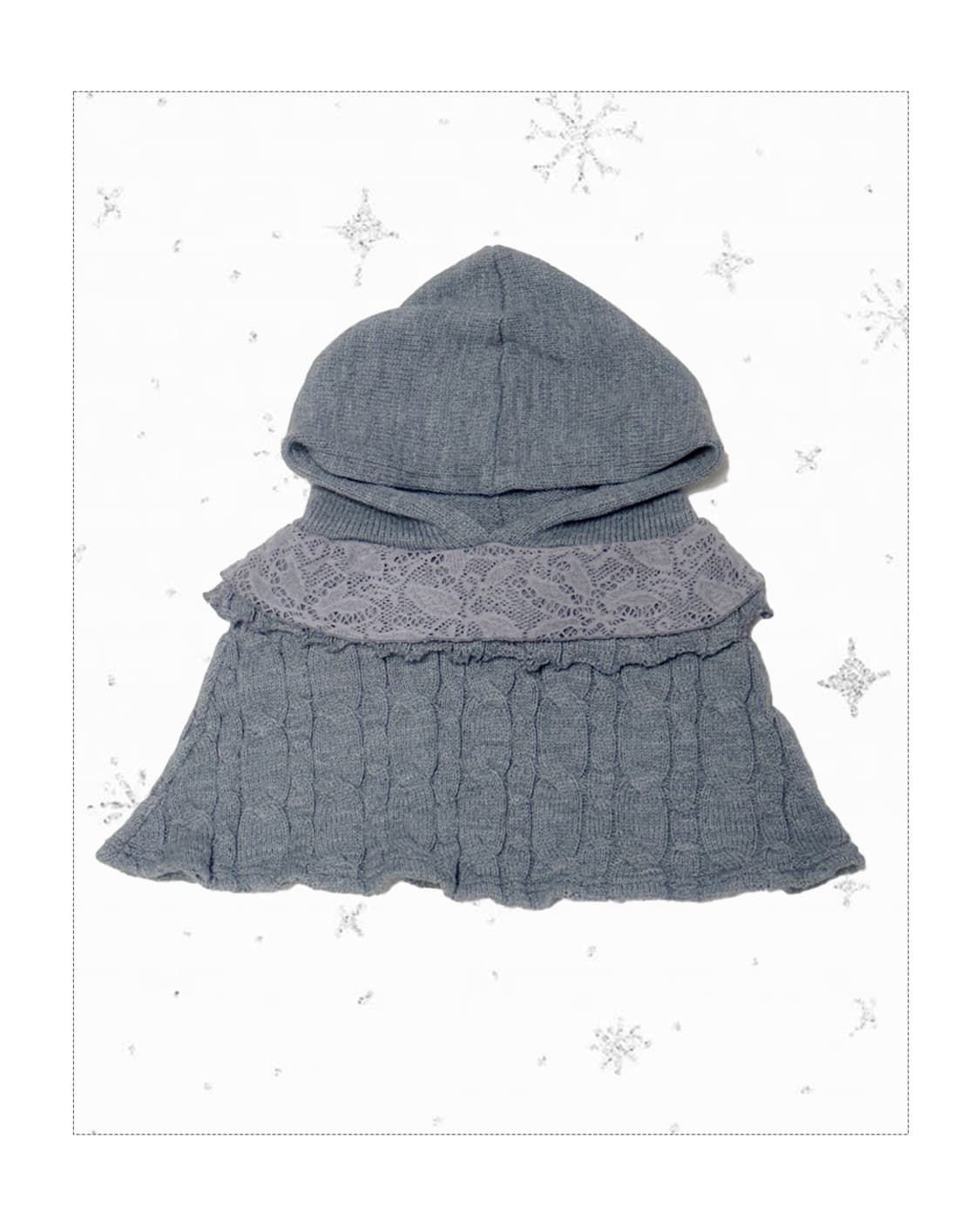 사와코st 뜨개 레이스 케이프 상품이미지1