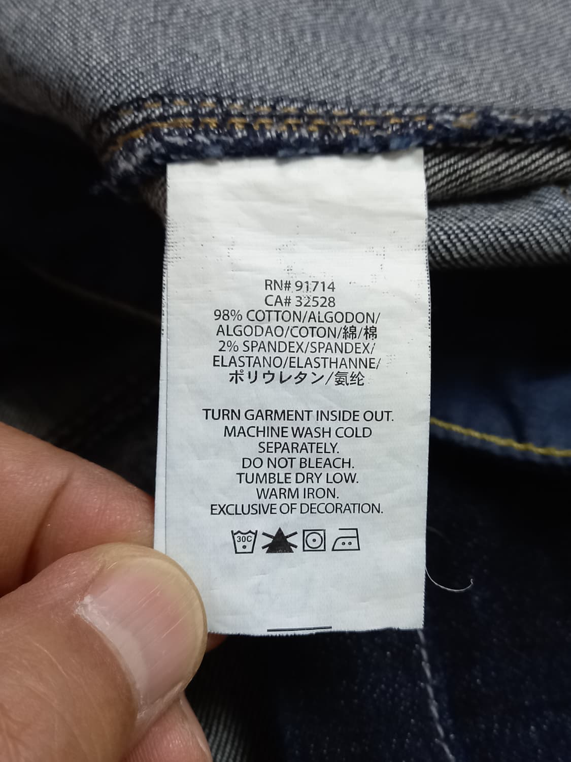 27-28 새상품 A/X 스판 데님 미니스커트진청 28-930 상품이미지5