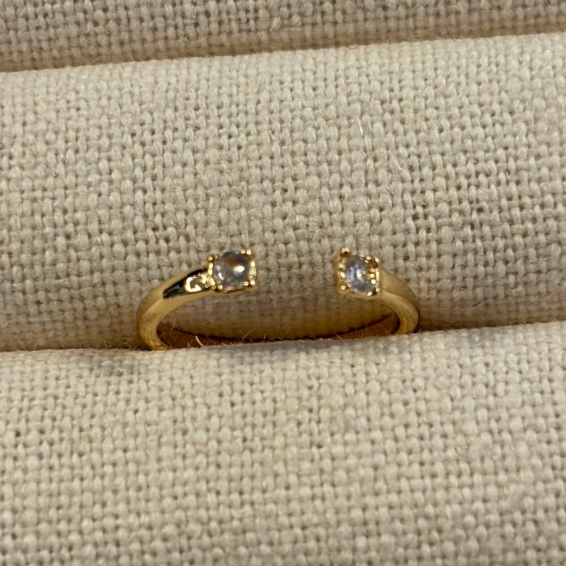 새상품 여성 신주 은도금 오픈큐빅 골드 반지 상품이미지4