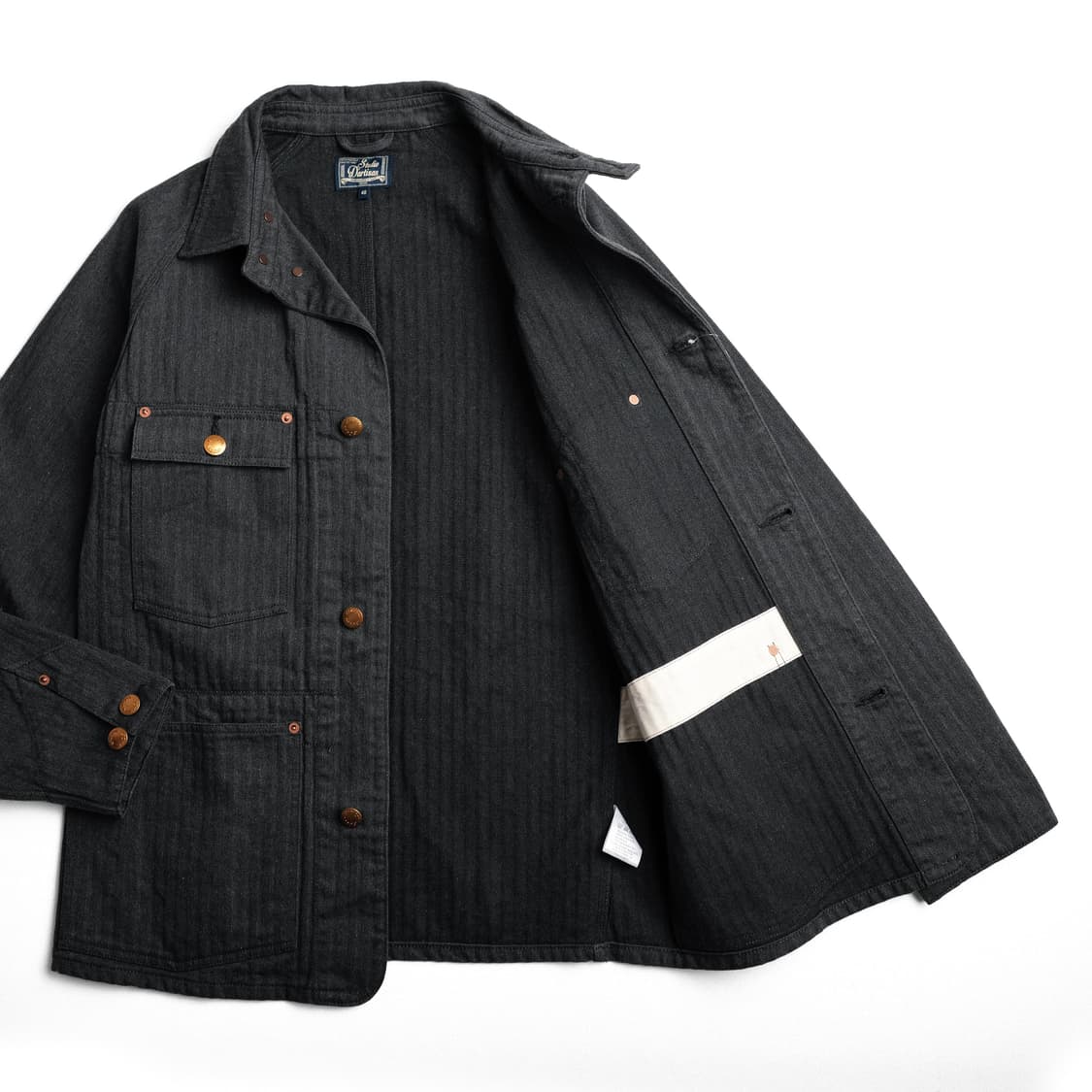 스튜디오다치산 4431 40사이즈 미스터 레일로드 헤링본 데님자켓 상품이미지8