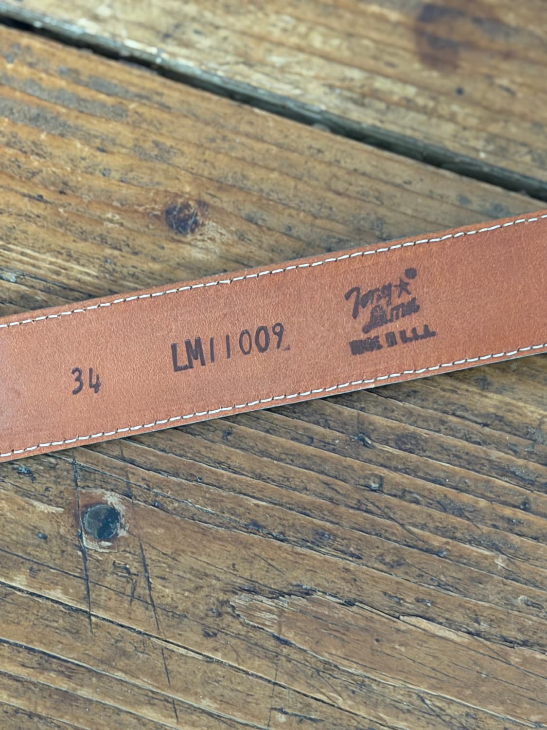 [30-33 로얄] 미국 현지구매 토니라마 민트색 가죽 웨스턴 벨트 (표 상품이미지3