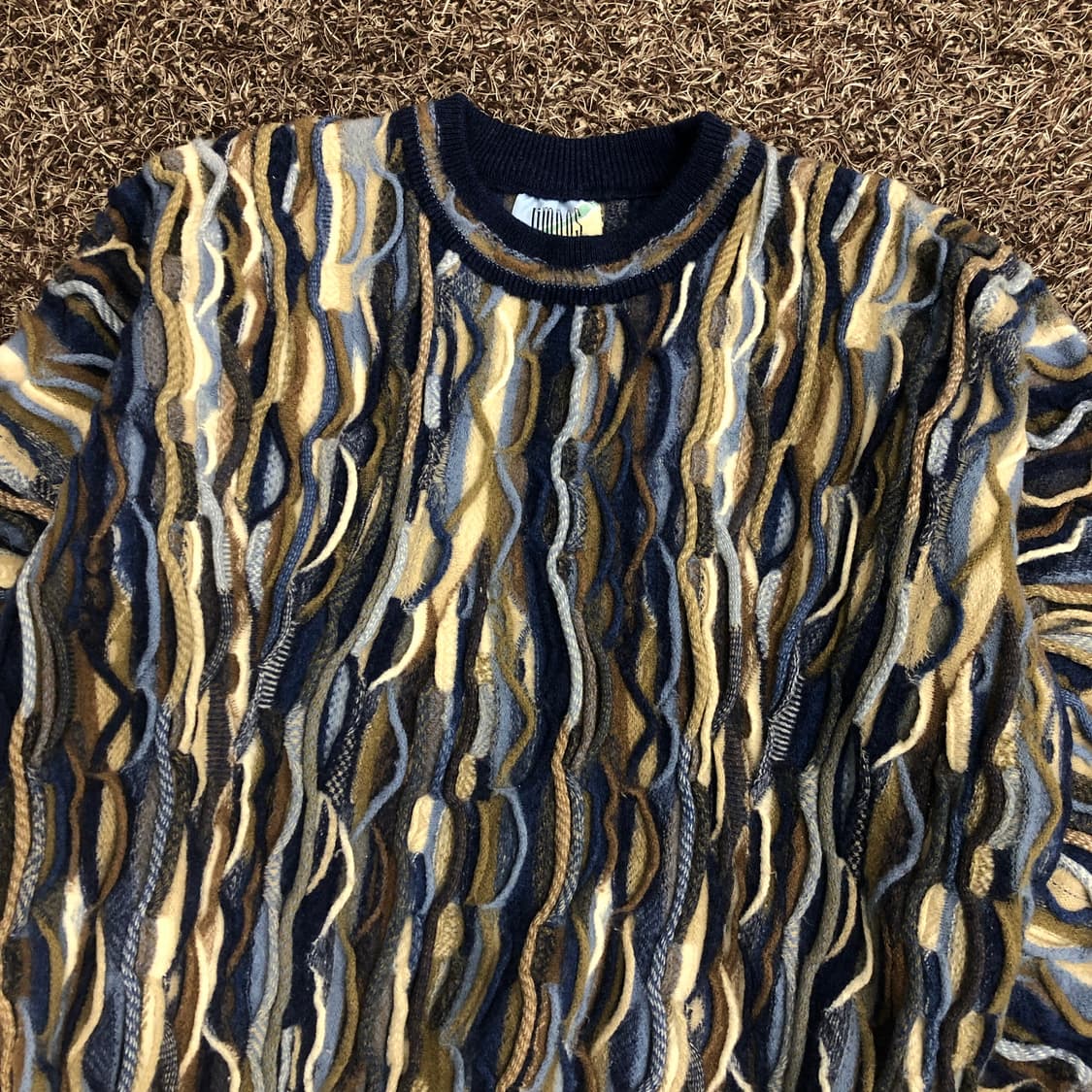 림노스 울 멀티컬러 케이블 니트 스웨터 상품이미지2