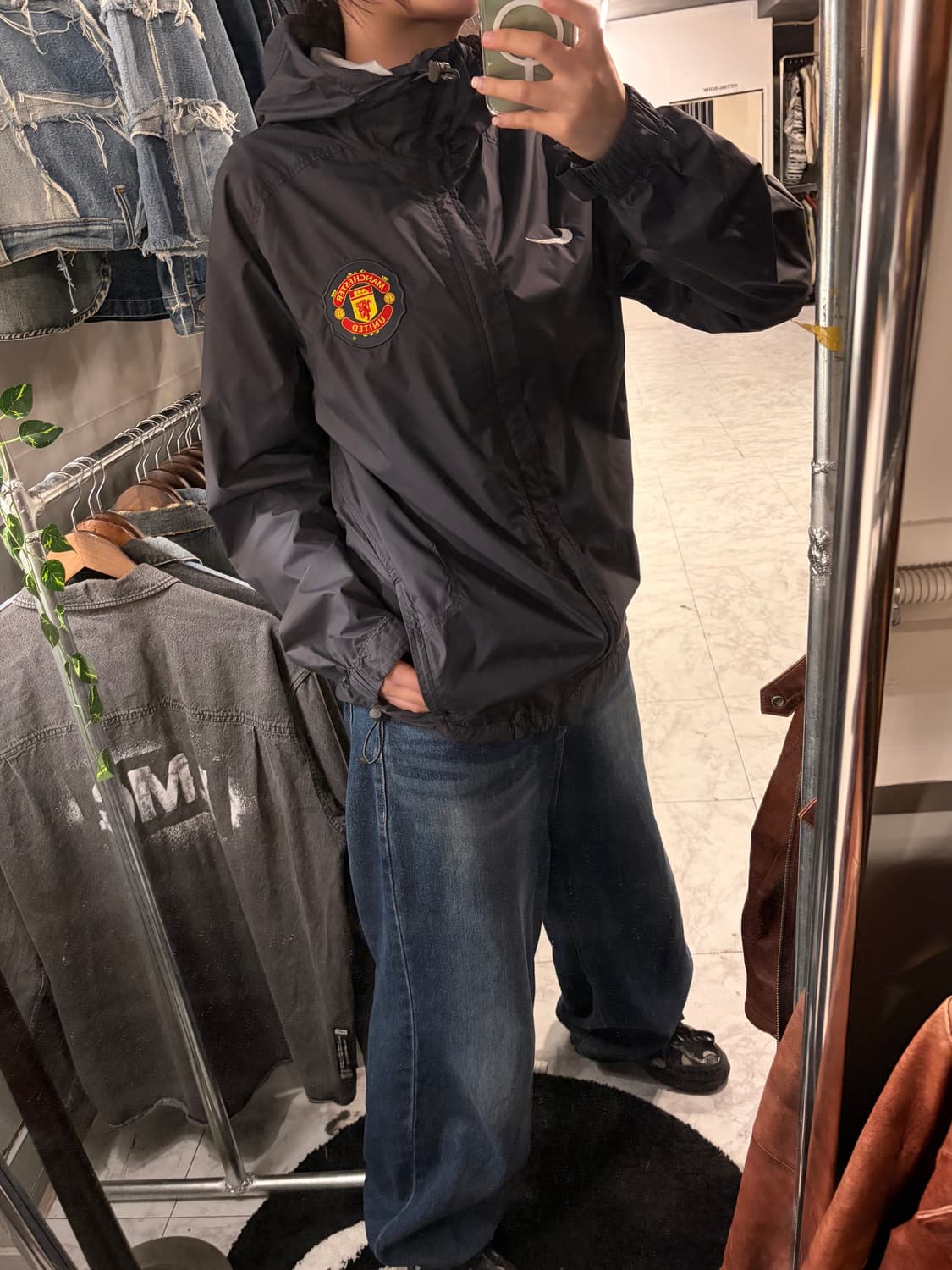 (정품/M)나이키 맨체스터유나이티드 바람막이a1 상품이미지1