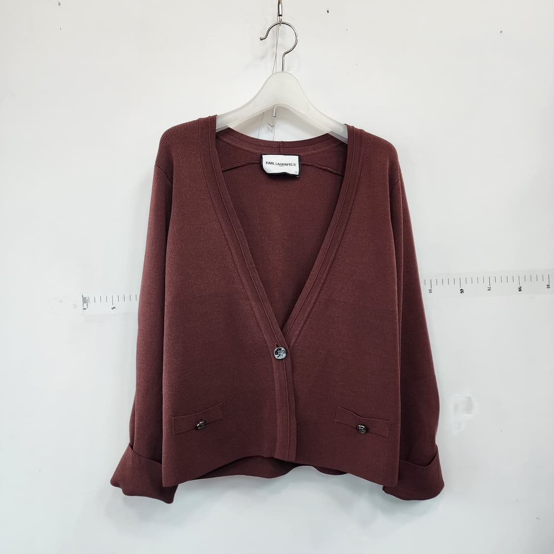 칼 라거펠트 브라운 가디건 상품이미지1