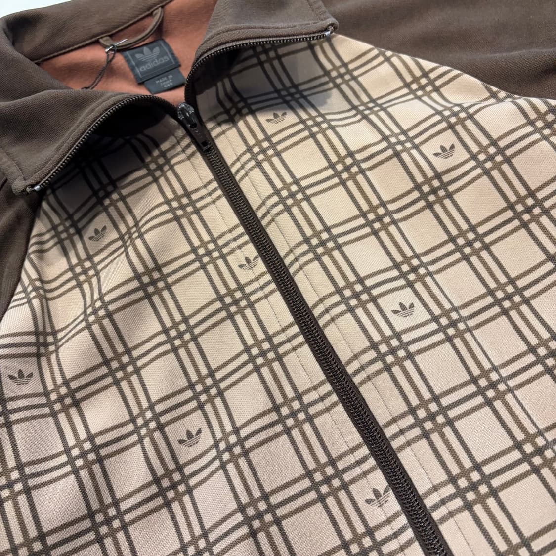 [95] 07s 아디다스 대장급 체크 패턴 브라운 트랙 져지 D508 상품이미지4