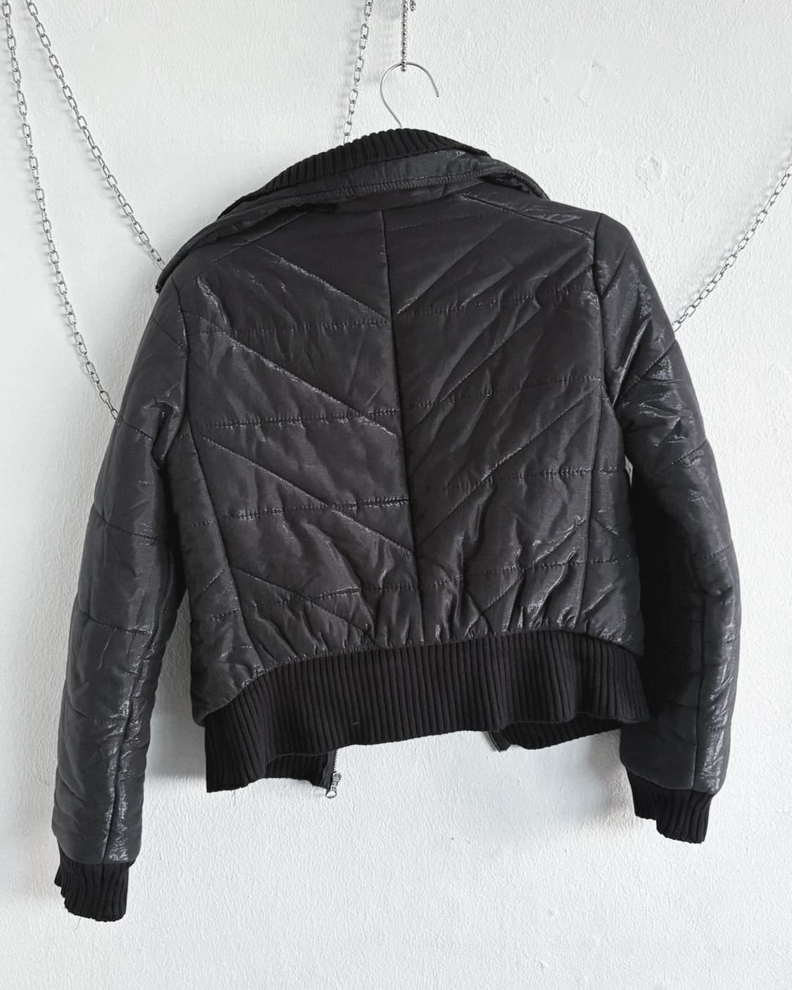 a/x 아르마니 익스체인지 하이넥 메탈릭쉬머 크롭 패딩 상품이미지6