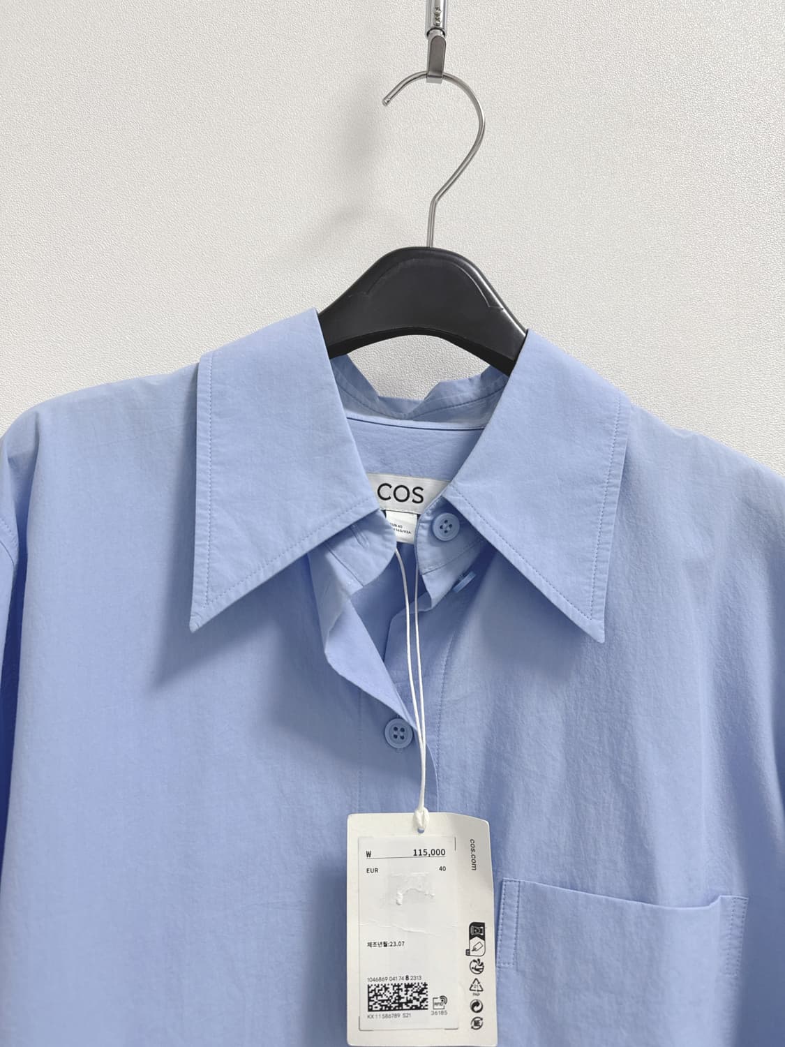 코스 코튼 하늘색 셔츠 상품이미지2