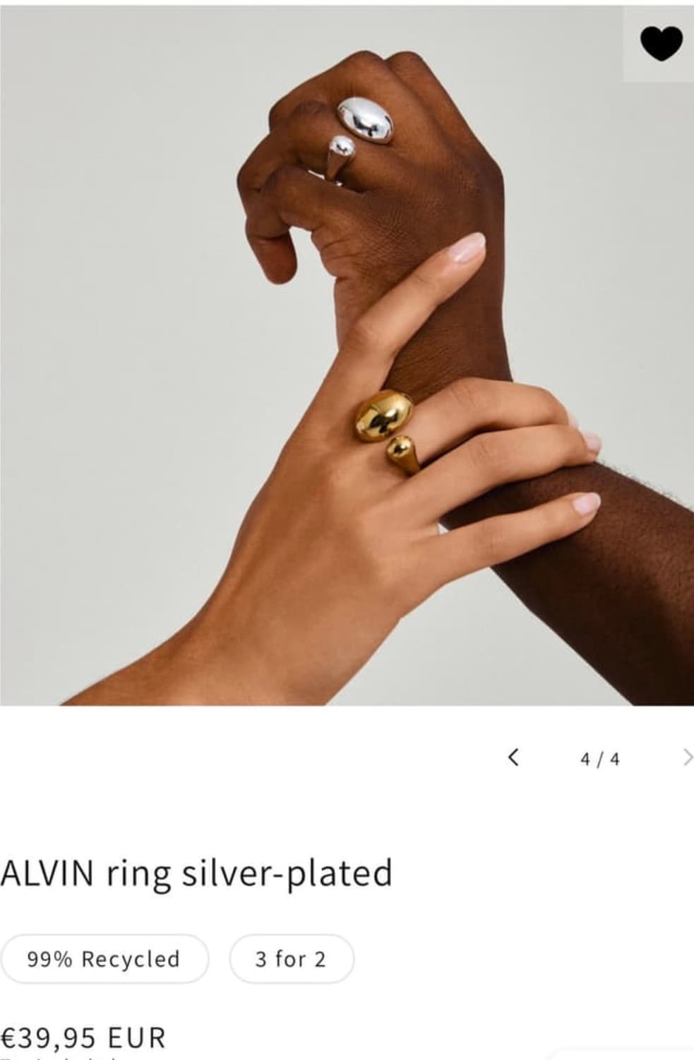 필그림 PILGRIM 반지(프리사이즈) 상품이미지3