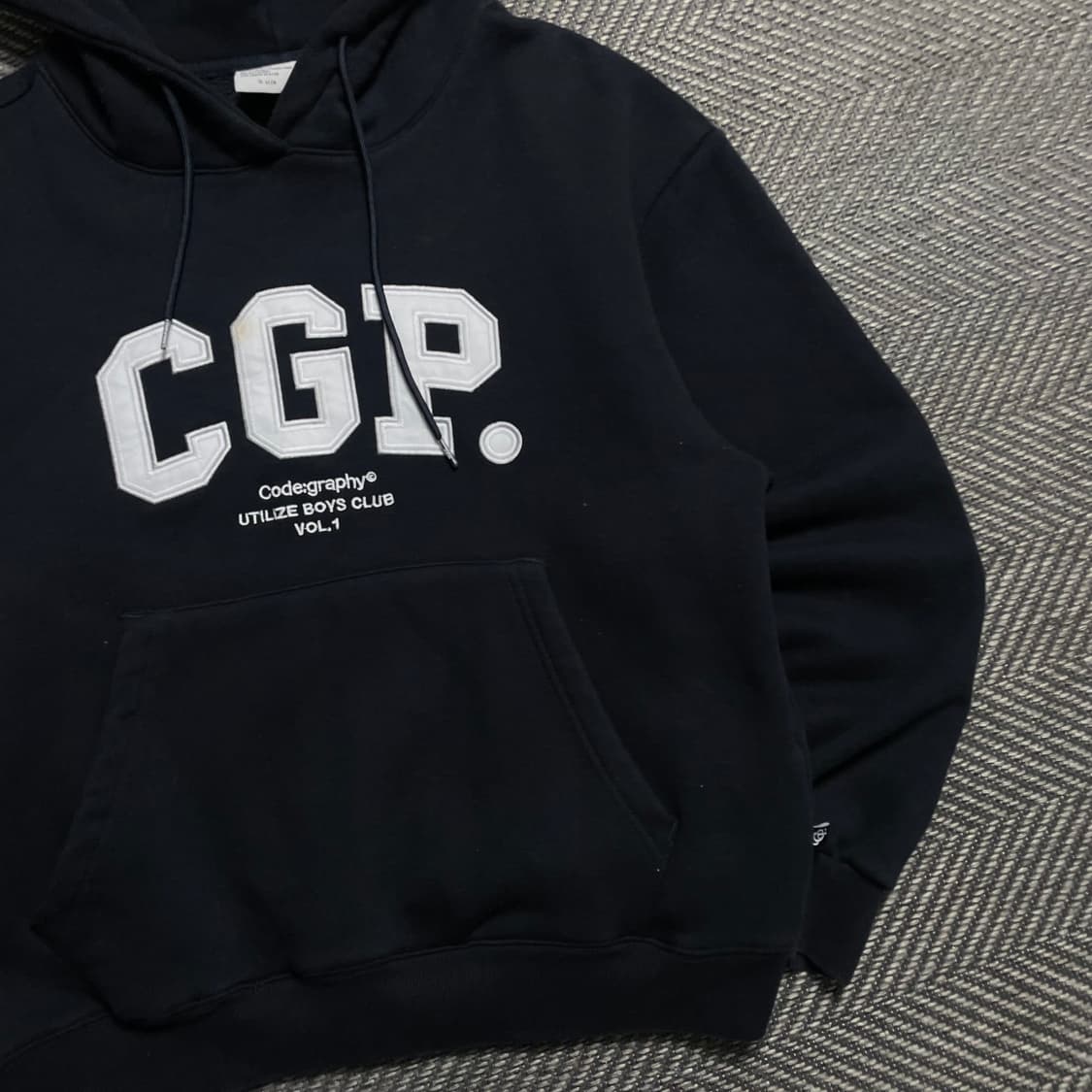 코드그라피 CGP 빅로고 스웻 후드 티셔츠 네이비o 5833 상품이미지2