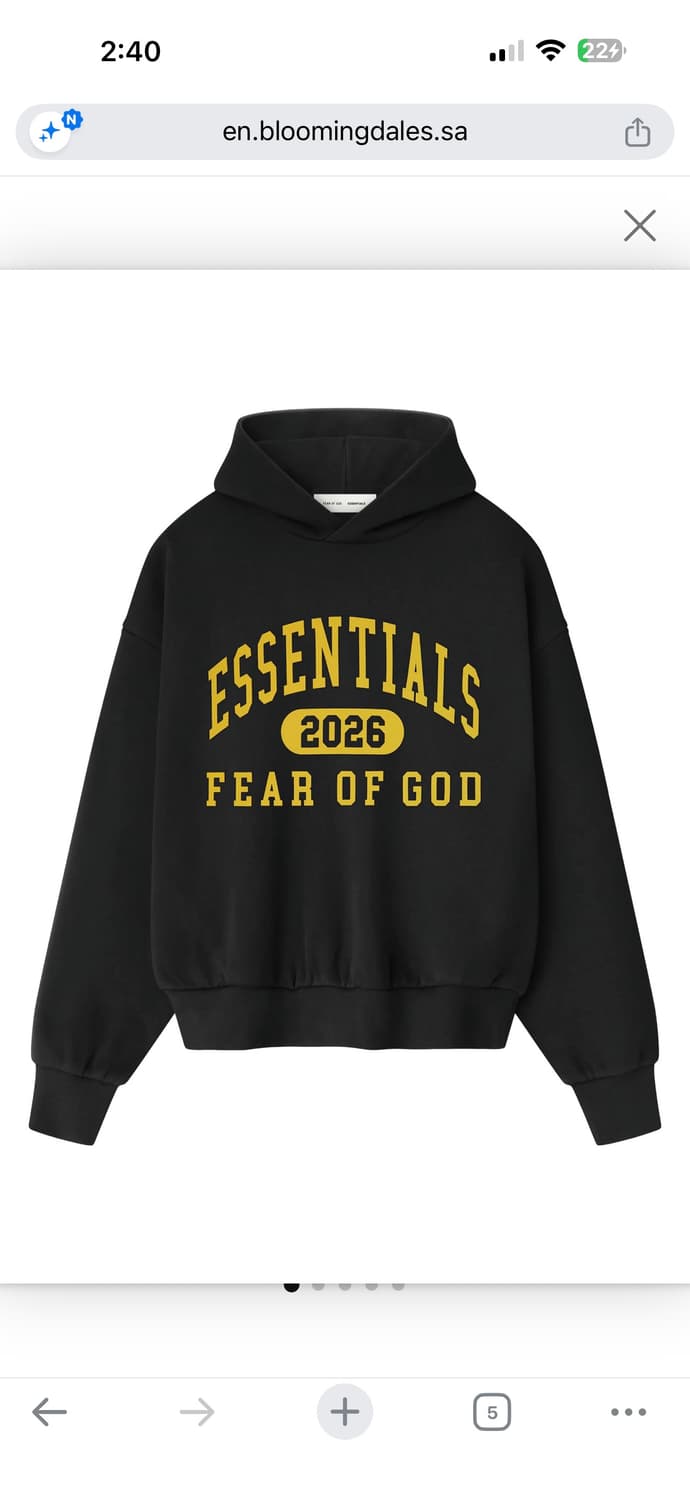 [미개봉/새상품]피어오브갓 피오갓 Essentials Fleece 후드티 상품이미지1