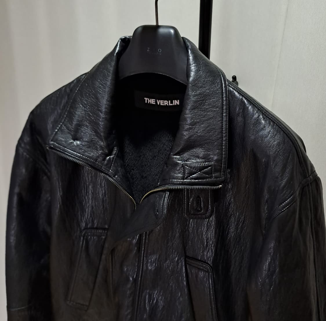 (택포) 더베를린 블랙 레더 퍼 하프 코트 FREE B699 상품이미지4