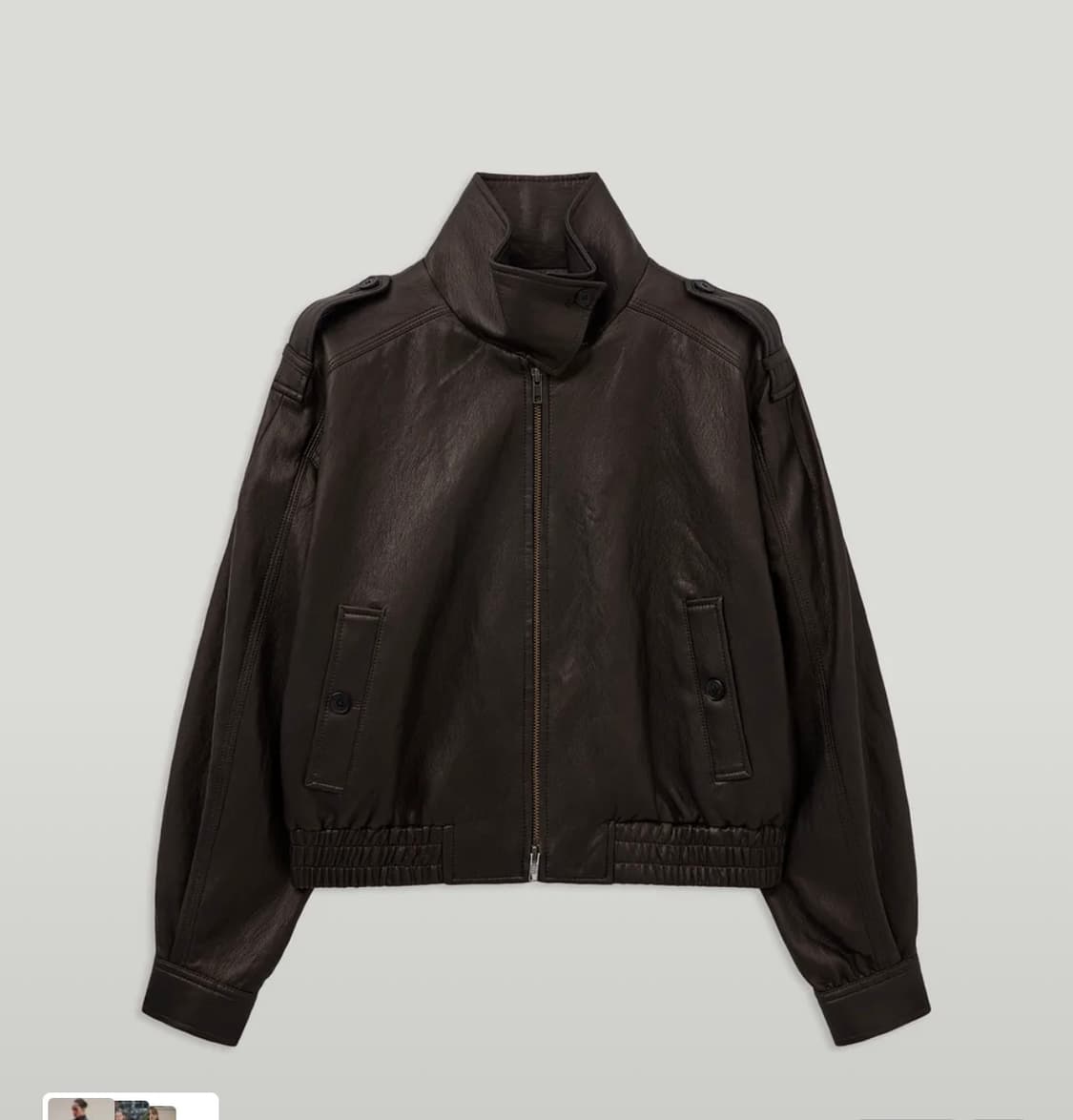 (W) 브라스 플라이트 자켓 앤틱 브라운 상품이미지3