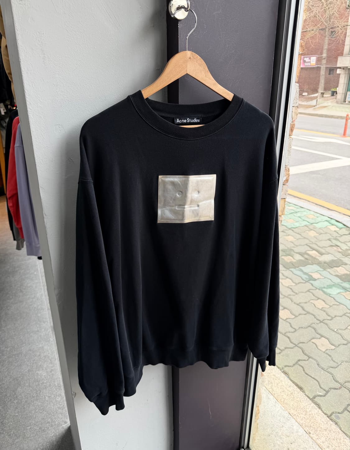 XL/ 아크네스튜디오 실버 포바 빅로고 맨투맨 상품이미지2