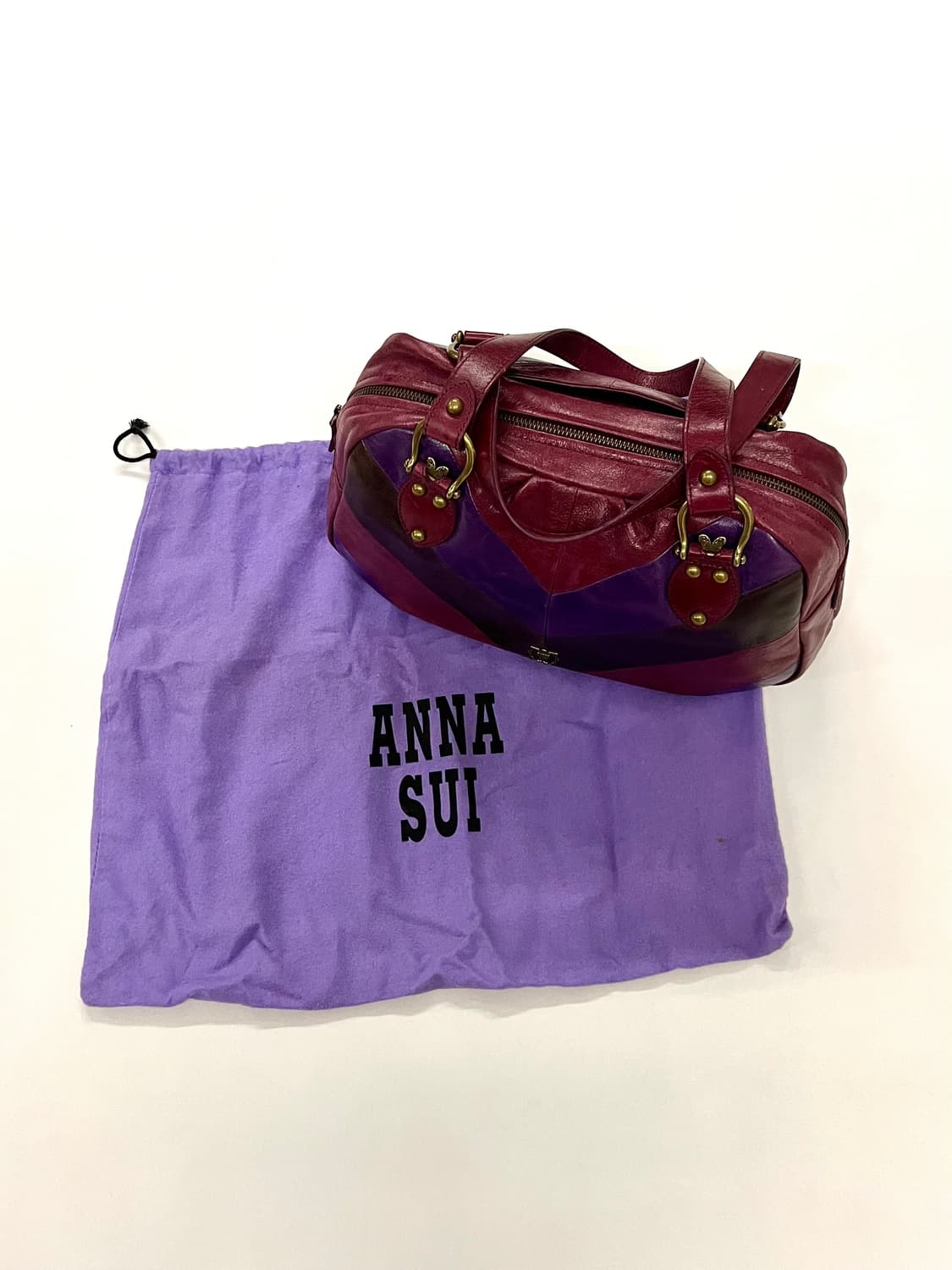 안나수이 할리퀸 레더 볼링백 상품이미지2