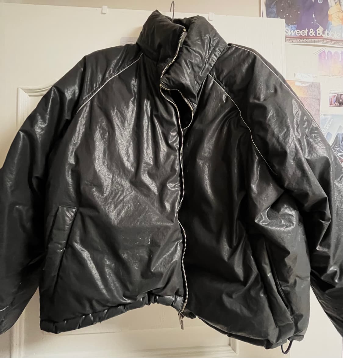 마뗑킴 로고 코팅 다운 패딩 상품이미지2