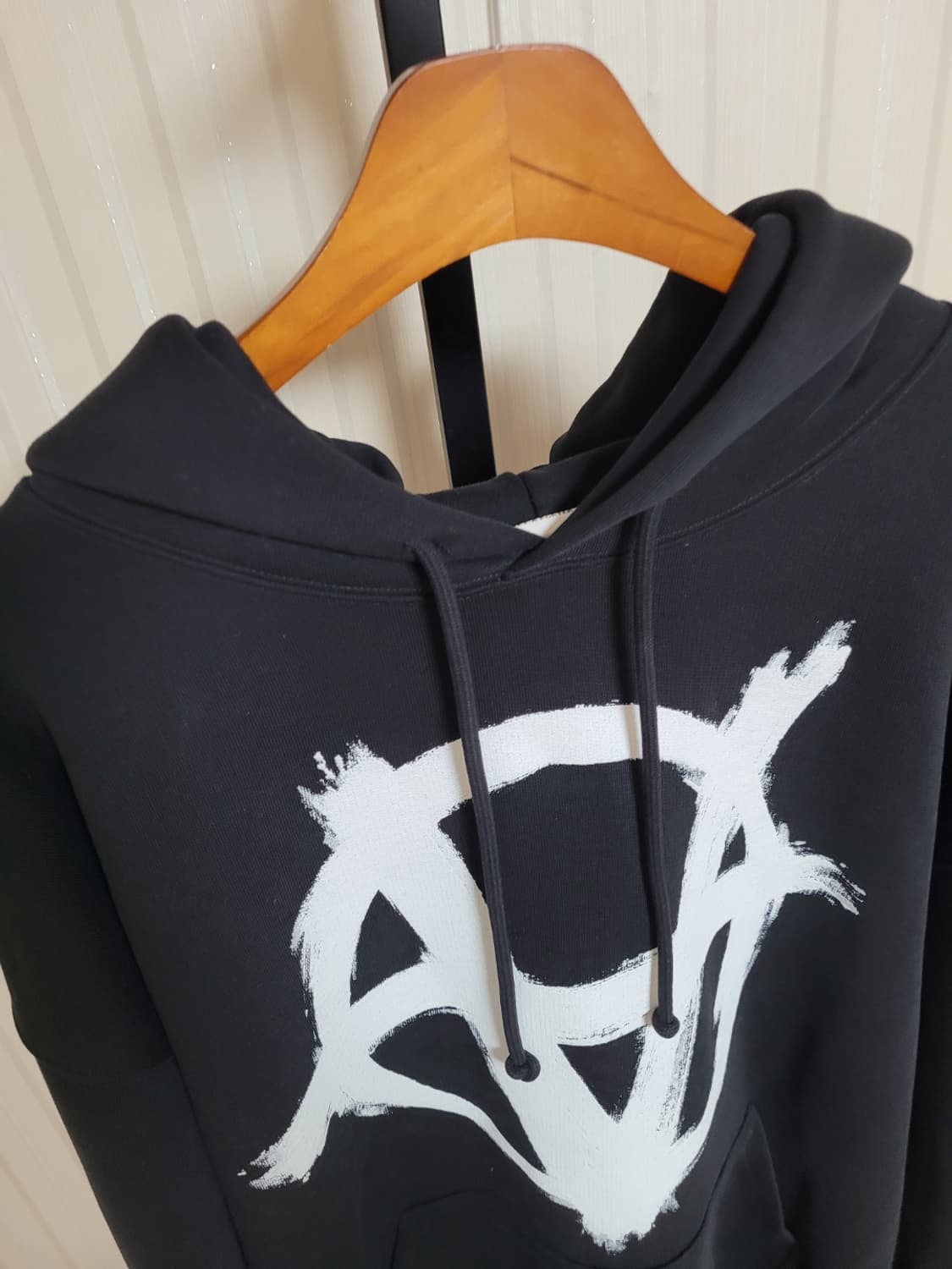 베트멍 블랙 아나키 레터링 오버핏 후드티셔츠 S 상품이미지2