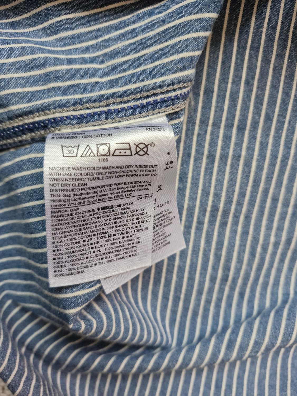 갭 히코리 데님 워크셔츠 XL  상품이미지6
