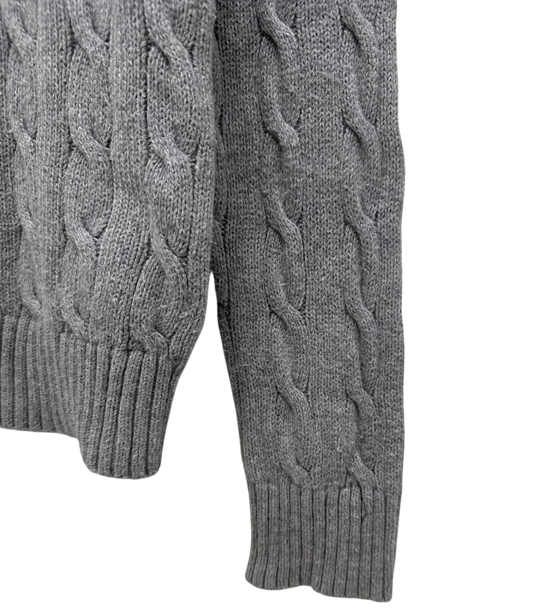 폴로 꽈배기 케이블 니트 웜그레이 (S) 상품이미지7