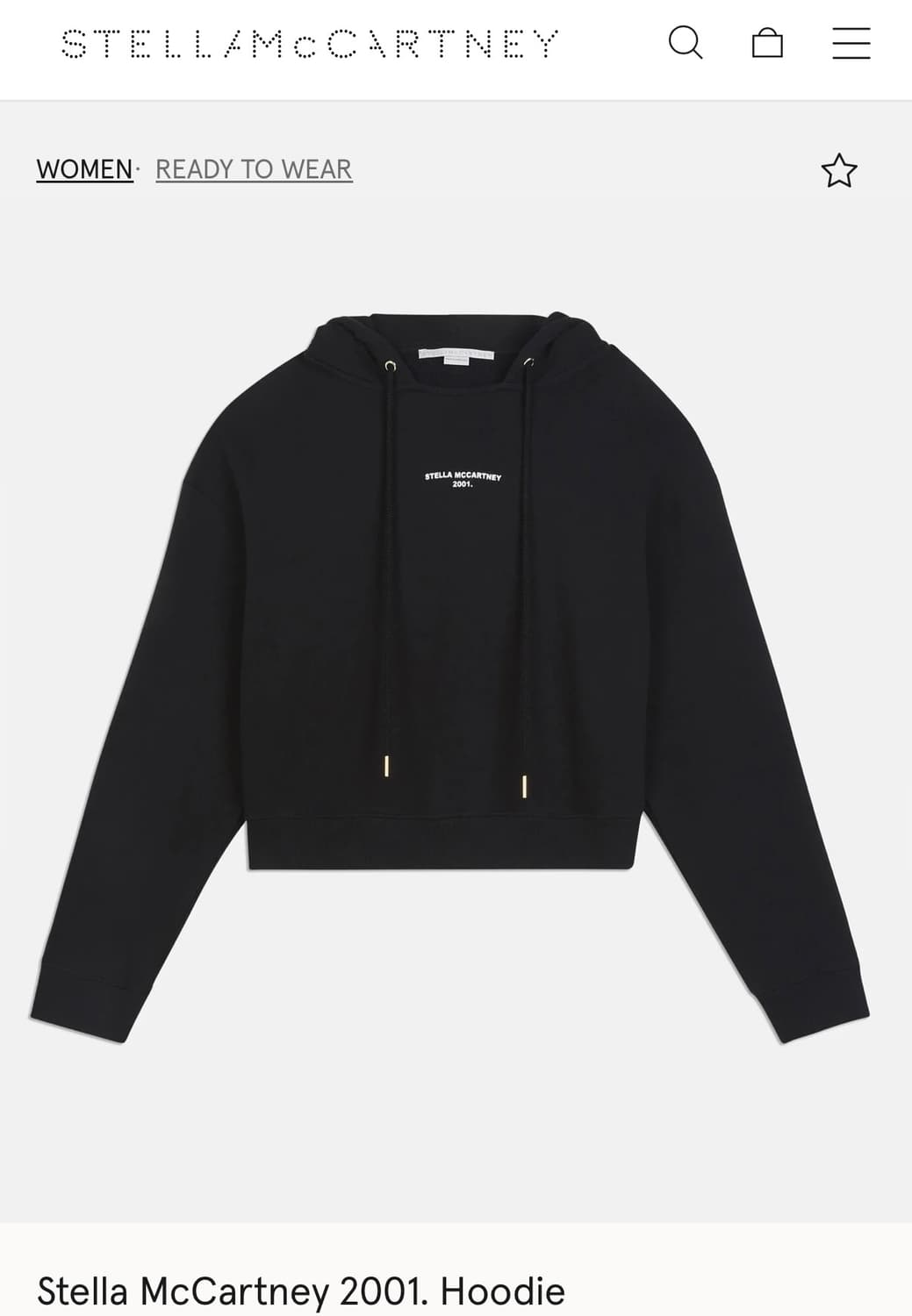 스텔라 맥카트니 2001 크롭 후디 상품이미지3